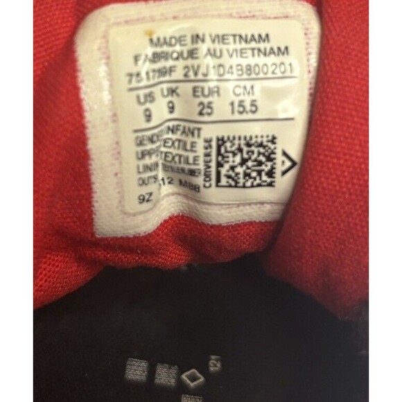 Converse All Star Chuck Taylor Toddler Shoes Size 9 Hook And Loop Gray High Top - Picture 6 of 9